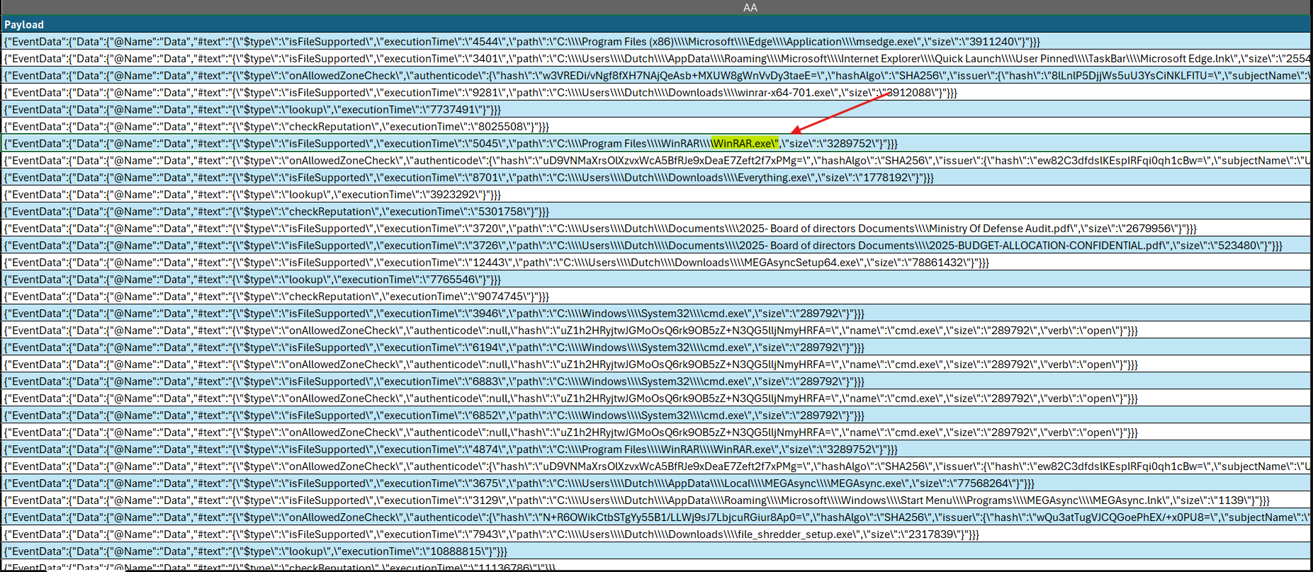 First installed executable path in the SmartScreen payload