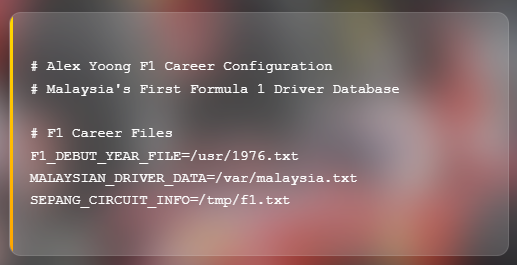 Environment file contents