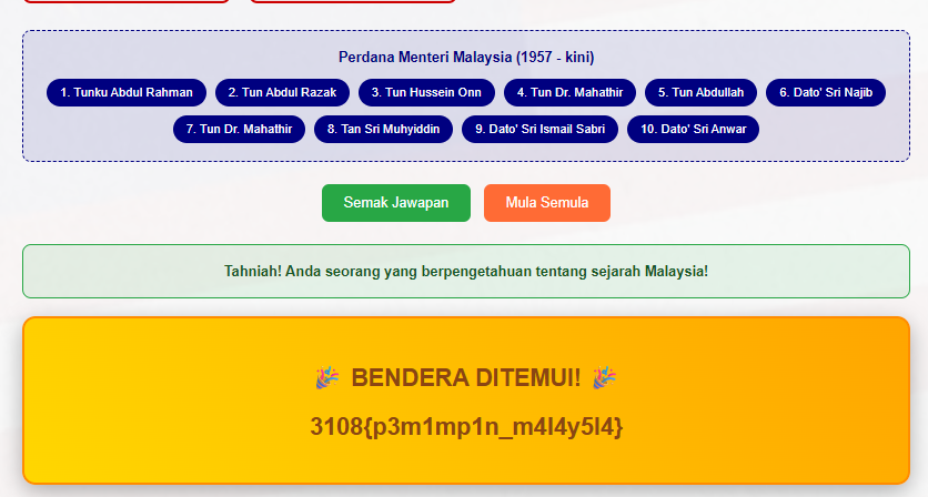 Pemimpin completed result