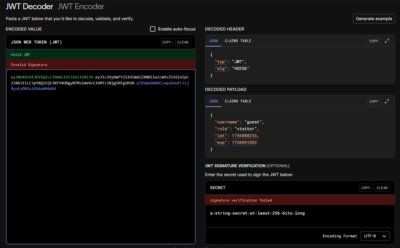 JWT decoder