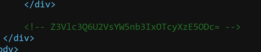 Base64 value in the page source