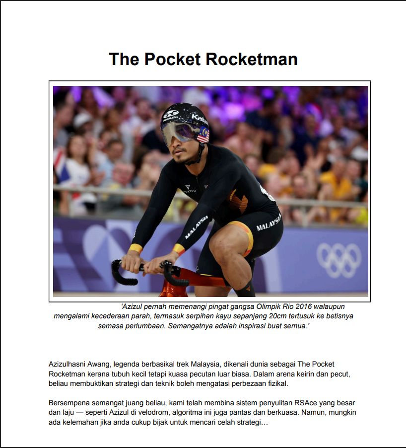 The Pocket Rocketman challenge document
